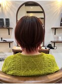 インナーカラー×ウルフカット
