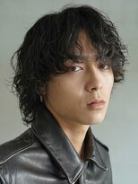 レタッチバイフィフス(RETOUCH by fifth) 波巻きパーマメンズマッシュセンターパートツイストパーマウルフ