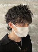 マッシュウルフツイストスパイラルパーマ