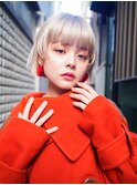 【SHARON原宿】ハイトーン×切りっぱなし×姫カットボブ