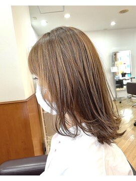 松本平太郎美容室 立川店 【立川 ハイライト ミディアムレイヤー 30代40代50代60代◎】
