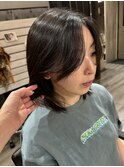 ミディアムボブ×レイヤー