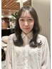 【山添・上田限定】ブリーチなしダブルカラー／透明感オリーブカラー　￥11000
