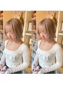 【透明感up】シフォンベージュ