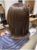 外ハネミディ/ナチュラルブラウン