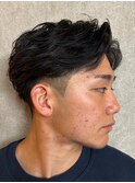 佐賀センタパートニュアンスパーマツーブロックメンズパーマ