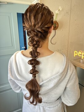 ペピンバイメルシー(pepin by merci.) ＊ スーパーロング編みおろし【結婚式/お呼ばれ/イベント】