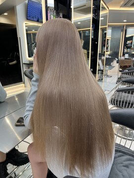 ラピス 渋谷本店(Lapis) ミルクティーベージュ/髪質改善/ストレートヘア/艶髪/ハイトーン