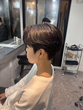 短めセンターパート