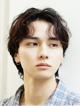 ゼンコー アオヤマ(ZENKO Aoyama) センターパート×ウルフ×シャドウパーマ【メンズパーマ表参道】