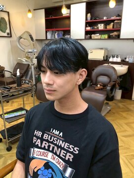 レボルトヘアー(R EVOLUT hair) MEN’S/リバースセンターパート/ニュアンスパーマ/柏駅