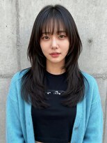エイチ ウルフカット 大阪梅田(811)&nbsp;レイヤーボブヘアカラーバレイヤージュ50代くるみちゃんヘア
