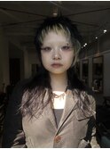 ウルフカットウルフパーマポイントブリーチマレットヘア