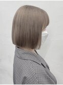 ＊ハッシュカットグレージュデザインカラーツートンカラー