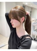 結んで可愛い前髪顔まわりカットロングレイヤー10代20代30代