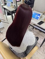 アジールヘア 所沢プロペ通り店(agir hair) ワインレッブリーチカラー