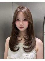 サンドイエナ 横浜店(sand yena)&nbsp;レイヤーカット×赤みなしオリーブベージュ