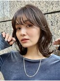 くびレイヤー・ベージュ・小顔似合わせカット銀座20代30代