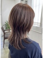 クローバー(clover) レイヤーウルフ×暗めブラウン/ 30代40代50代ヘアスタイル