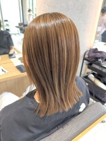 クム 川越(kum)&nbsp;切りっぱなしボブ×ミルクティーベージュ【クム川越】