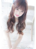 アンジュヘアー　シースルーバングの無造作　アンニュイカール