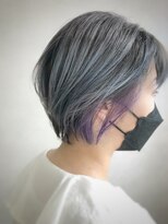 オータス(OTAS.) #イヤリングカラー＃ショート＃アイスグレー