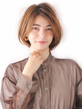 ロビー 表参道(ROBBY) Aラインボブレイヤー／前髪なし／表参道／30代40代50代