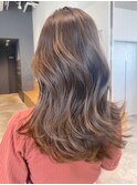 ブラウンセミロング_ショコラアッシュヘルシースタイル_ba408631