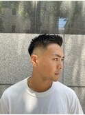 束感刈り上げビジネス七三ツーブロックアップバング１１６０