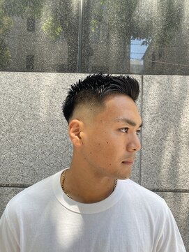 レンゲン(LENGEN) 束感刈り上げビジネス七三ツーブロックアップバング１１６０