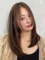 ノイ(noi) 顔周りレイヤーカットくびれヘアミルクティーベージュカラー