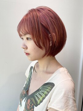 ステア ケース(stair case) 内巻き丸みボブ顔まわり前髪カット髪質改善トリートメント