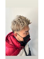 アバディブロス(Abadi Bros)&nbsp;フェードブロック×ホワイトベージュ