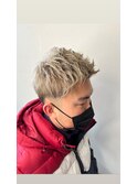 フェードブロック×ホワイトベージュ