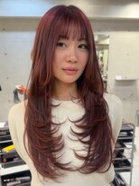 アンダーバーホワイトモデ 河内長野(_WHITE mode) ハイライトカラーミルクティーベージュレイヤーカット
