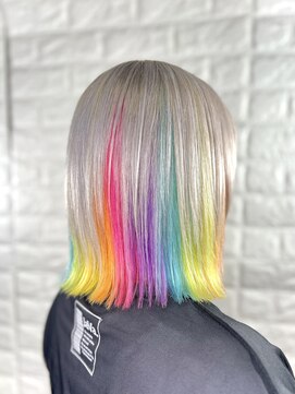 イエローコーン 横浜店(YELLOW CORN) レインボーインナー【Wカラー/ハイトーン/インナーカラー】