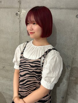 アヴァンス なかもず店(AVANCE.) チェリーレッド×ボブ