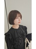 丸みボブスタイル 顎ラインボブスタイル