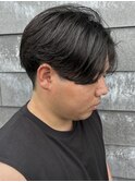 メンズマッシュセンターパートスパイラルパーマニュアンスパーマ
