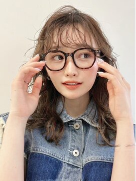 フィーリーカラー 大阪梅田店(feery color) オリーブベージュショートミニボブグレージュブリーチレイヤー