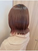 ★30代40代◎ココアベージュ×くびれレイヤーで上品に