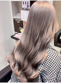 ケアブリーチ2回/艶髪/ロング/ホワイトアッシュ