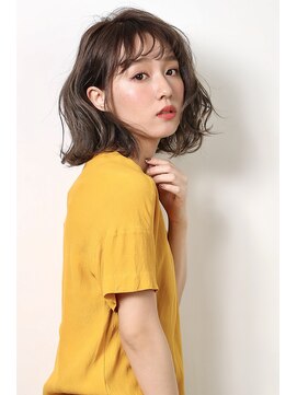 グラフィー(graphy) グレージュ×外ハネボブ1　ツヤ髪