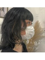 ジジ ヘアワークス(gigi hair works) ウルフカット　× ハイライト