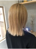 元住吉美容室ボブ☆ミディアムボブ×ぱっつん外ハネ