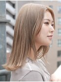 三軒茶屋_レディース_セミロング_ブリーチ_ハイトーン_髪質改善