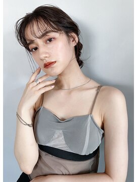 アイティーバイアルバム 藤沢店(IT by ALBUM) ラフアレンジ_ホワイトグレージュネビージュこなれミディ_9095