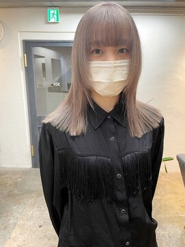 ソイ 下北沢(soi) 【White beige】パツっとミディアム/ベージュヘア/ワイドバング