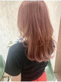 レイヤーカット×peach pink