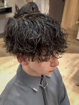 メンズサロン ガウディ 三宮店(men's salon Gaudi) シャドウパーマ×メンズ刈り上げツーブロックミディアムマッシュ
